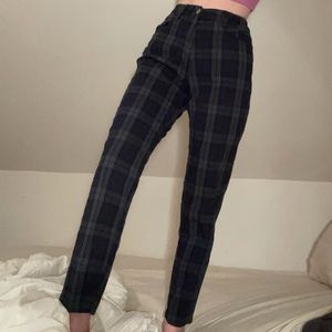 Brandy Melville John Galt Green/Navy Plaid Bottoms